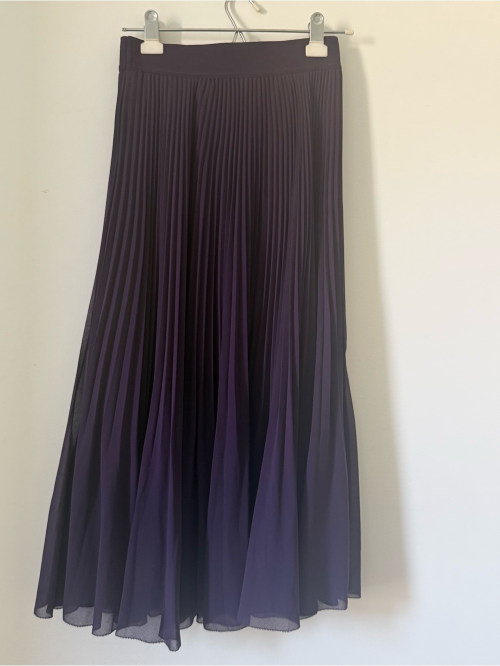 Wilfred Pleated Maxi Skirt in Deep Plum